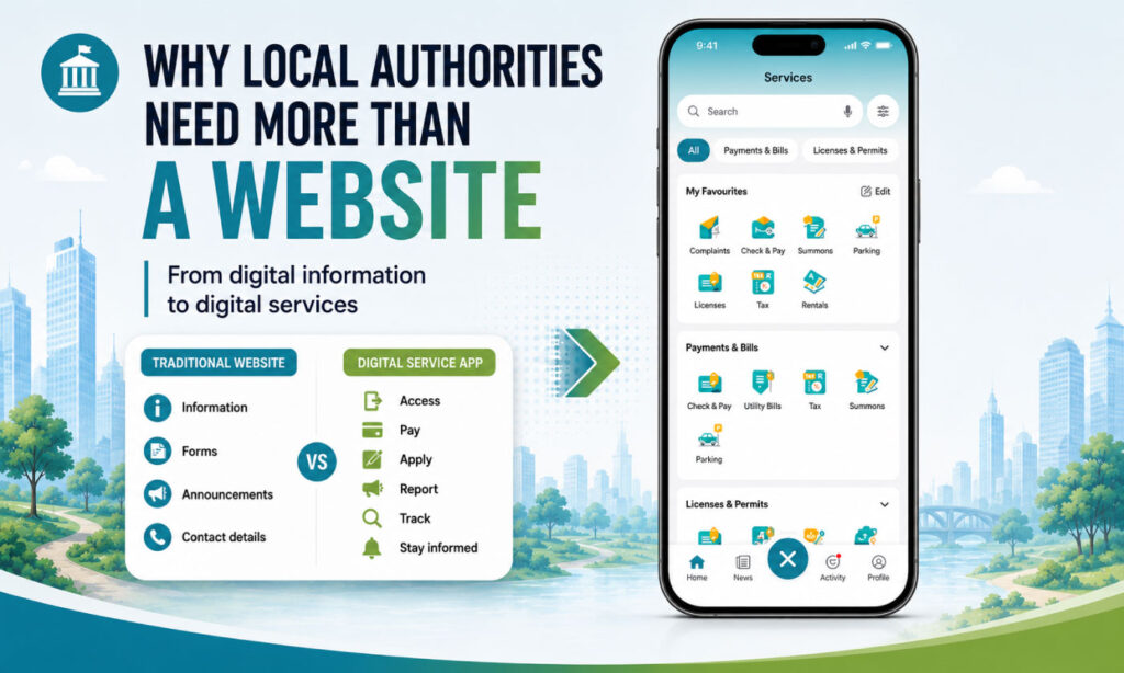 Local authority digital services connecting residents with council services