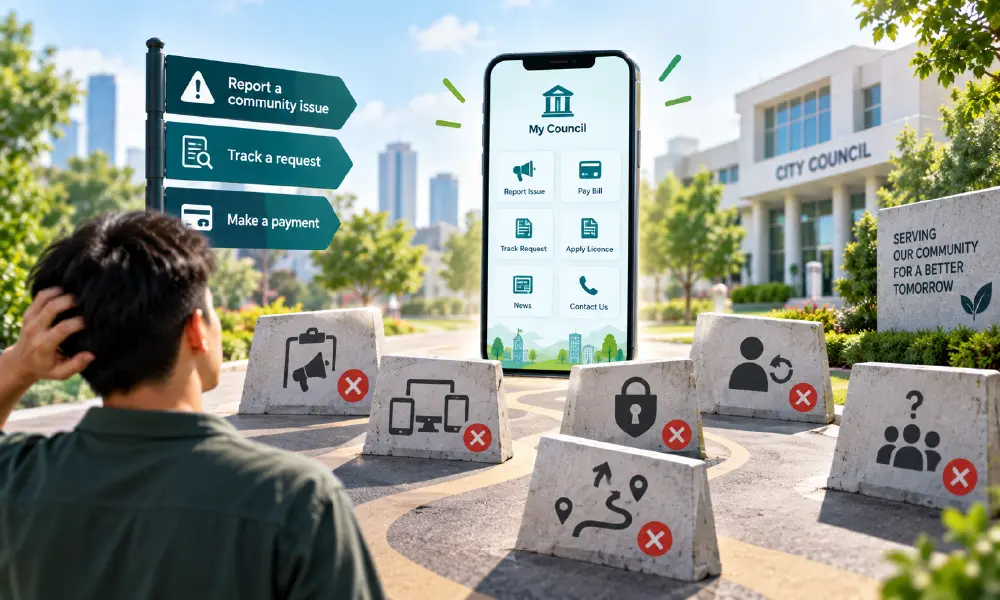 Common barriers to local council app adoption